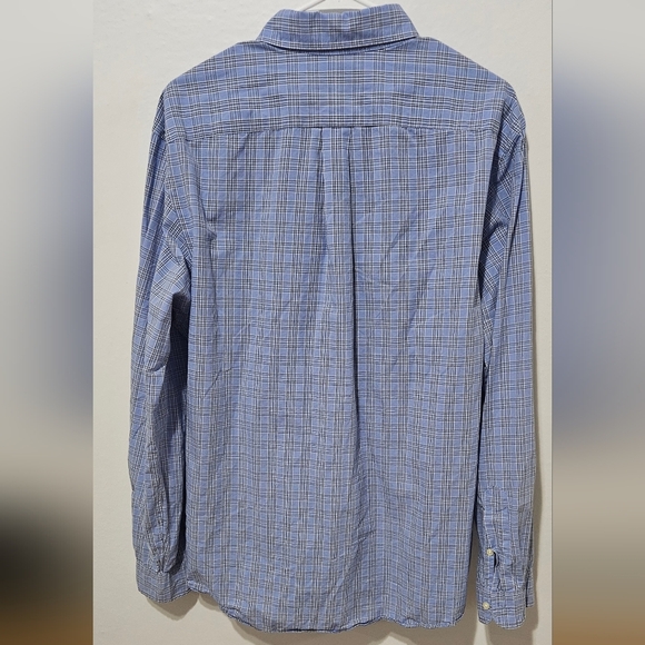 Polo Ralph Lauren Men's Adult Sz XL Button Shirt Long Sleeve Plaid Blue B10 - Picture 2 of 4